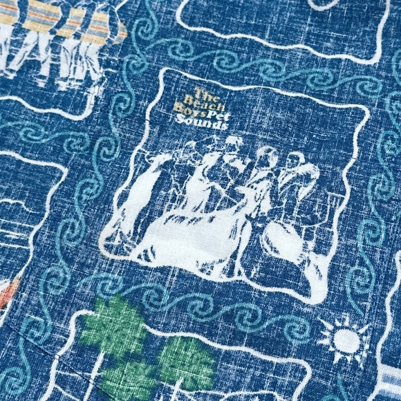 Reyn Spooner x Beach Boys Classic Album Cover All Over Hawaiian S/S Shirt Mens L - Picture 5 of 10